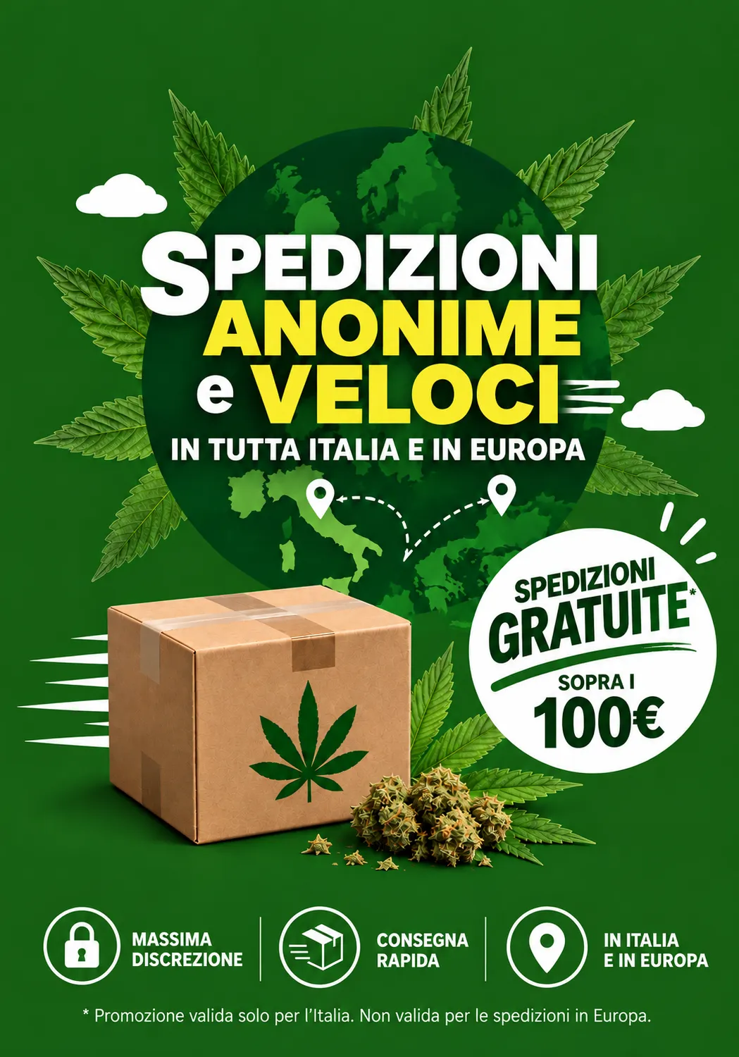 Spedizioni gratis sopra i 100 euro