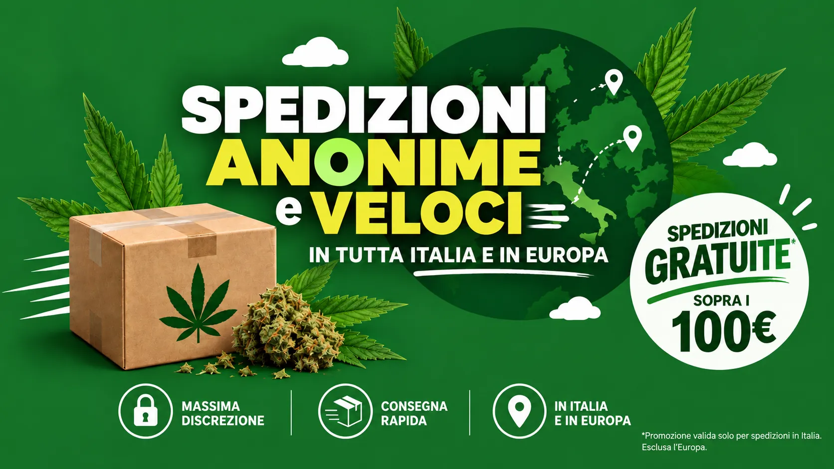 Spedizioni gratis sopra i 100 euro