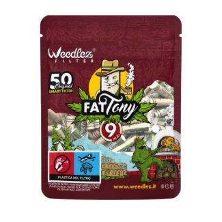 WEEDLEZ - FILTRI AI CARBONI ATTIVI | FAT TONY Ø 9mm - 50pz.